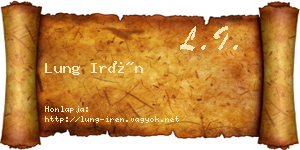 Lung Irén névjegykártya